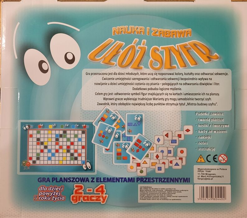 Ułóż Szyfr Kolory i Figury