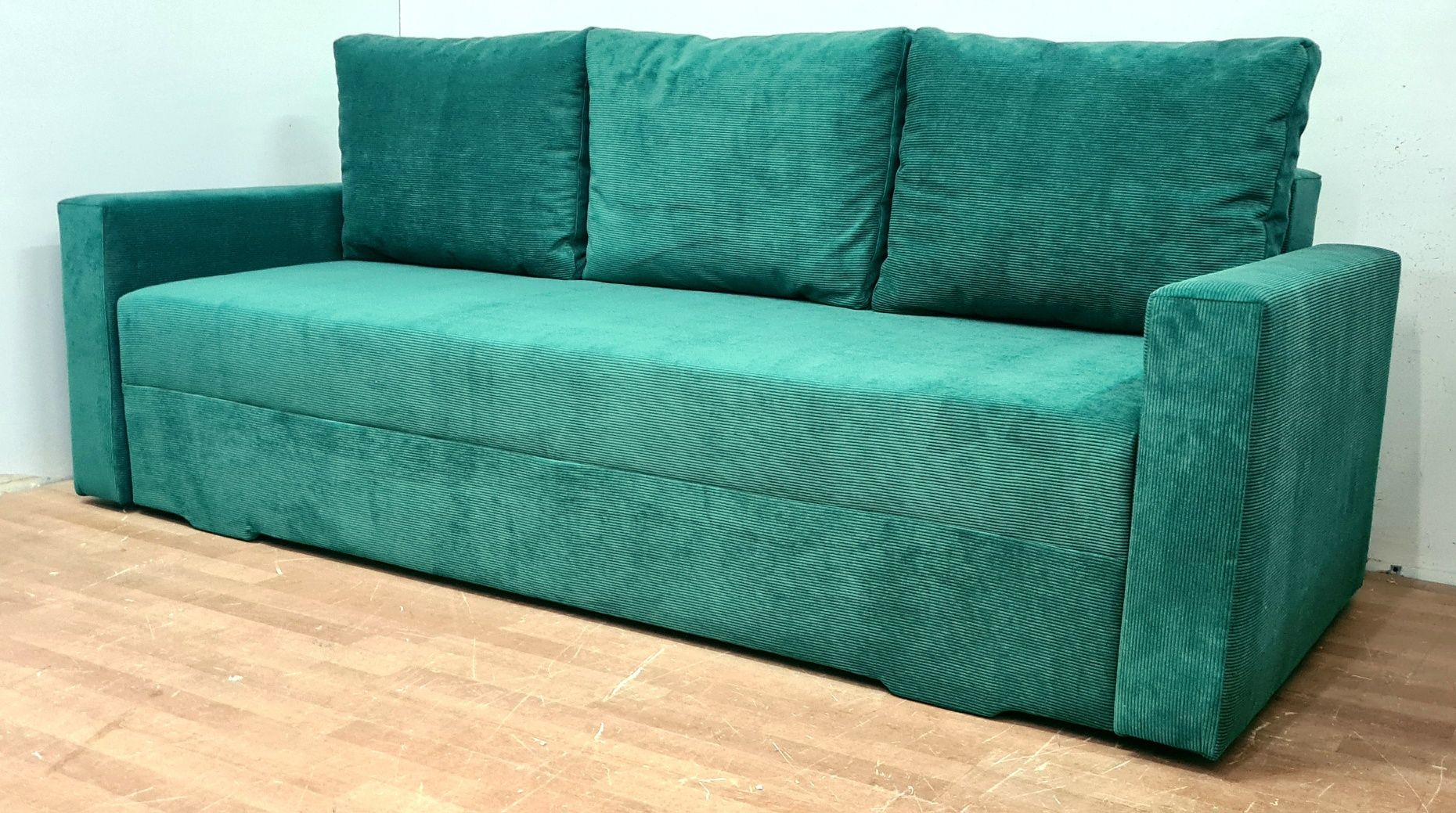 Nowa sofa sprężyny automat sztruks welur plusz kanapa wersalka tapczan