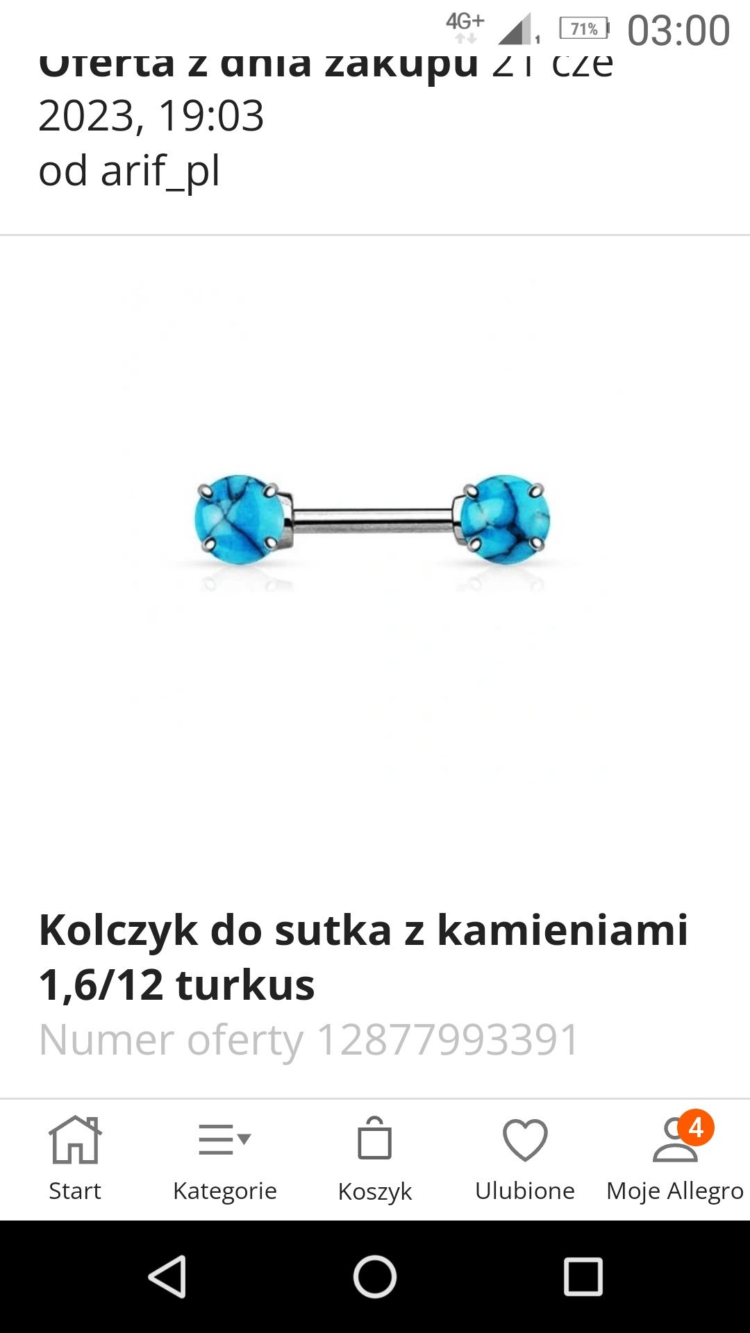 Kolczyki do sutka