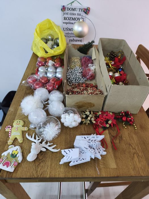 Bombki ozdoby świąteczne choinkowe mega zestaw