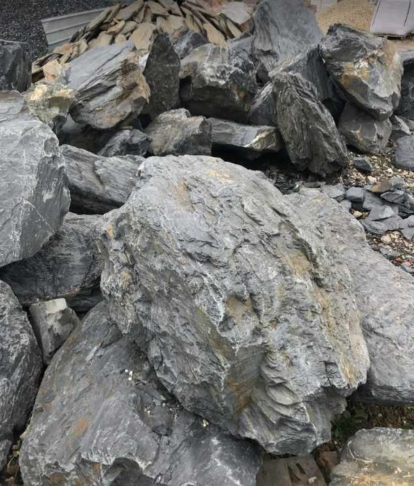 Czarny Monolit Skała Ozdobna Ogród Japoński Łupek Filitowy Dekoracja