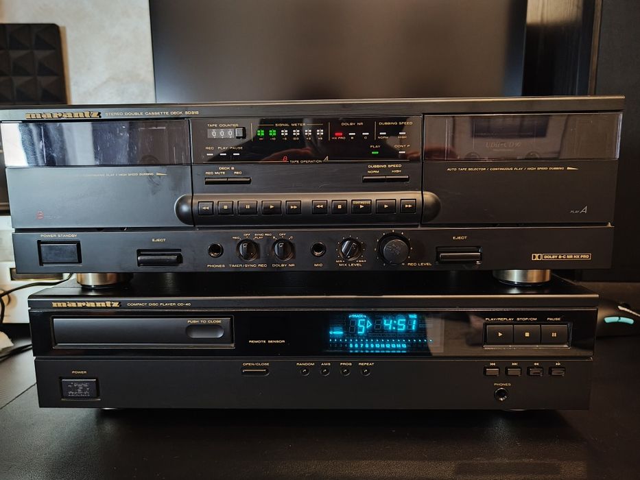 Zestaw Magnetofon/Odtwarzacz CD Marantz SD315/CD40.Sprawne.