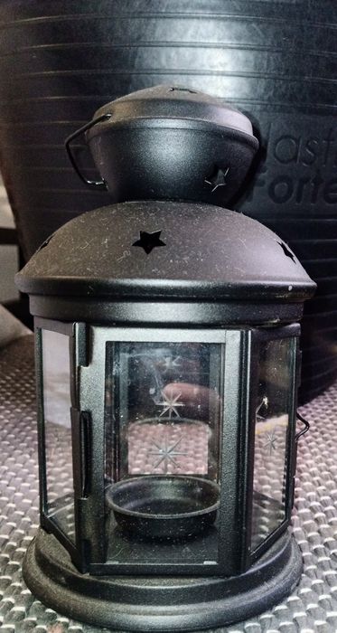 Porta velas em metal