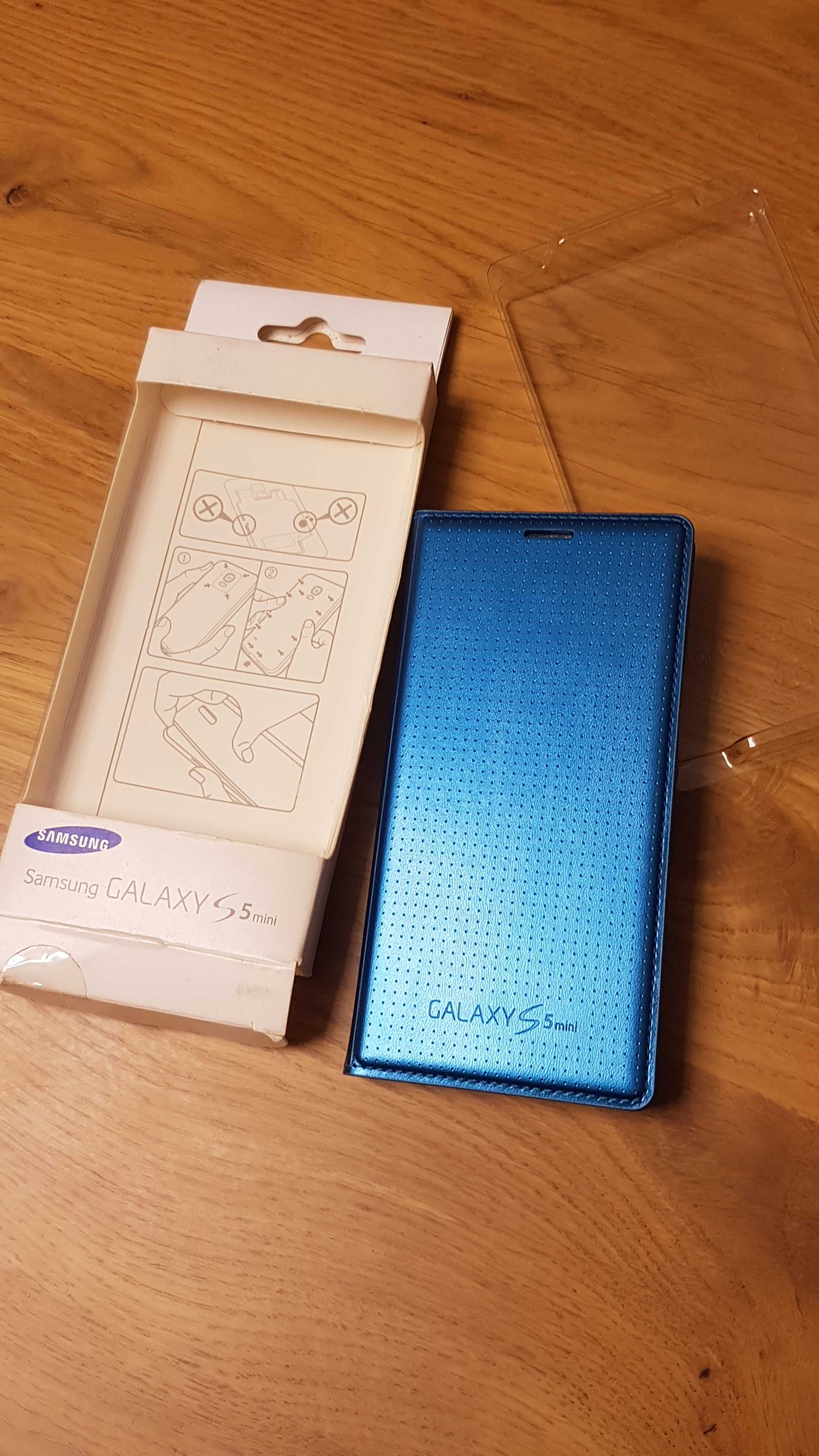 Nowy ORYGINALNY Pokrowiec Etui Samsung S5 mini G800F Niebieski