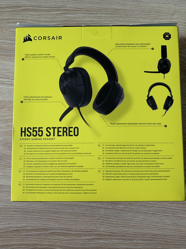 Słuchawki przewodowe z mikrofonem Corsair HS55
