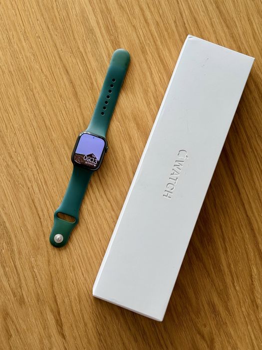 Apple Watch 7 41mm zielony, 2 paski, pudełko, Kraków