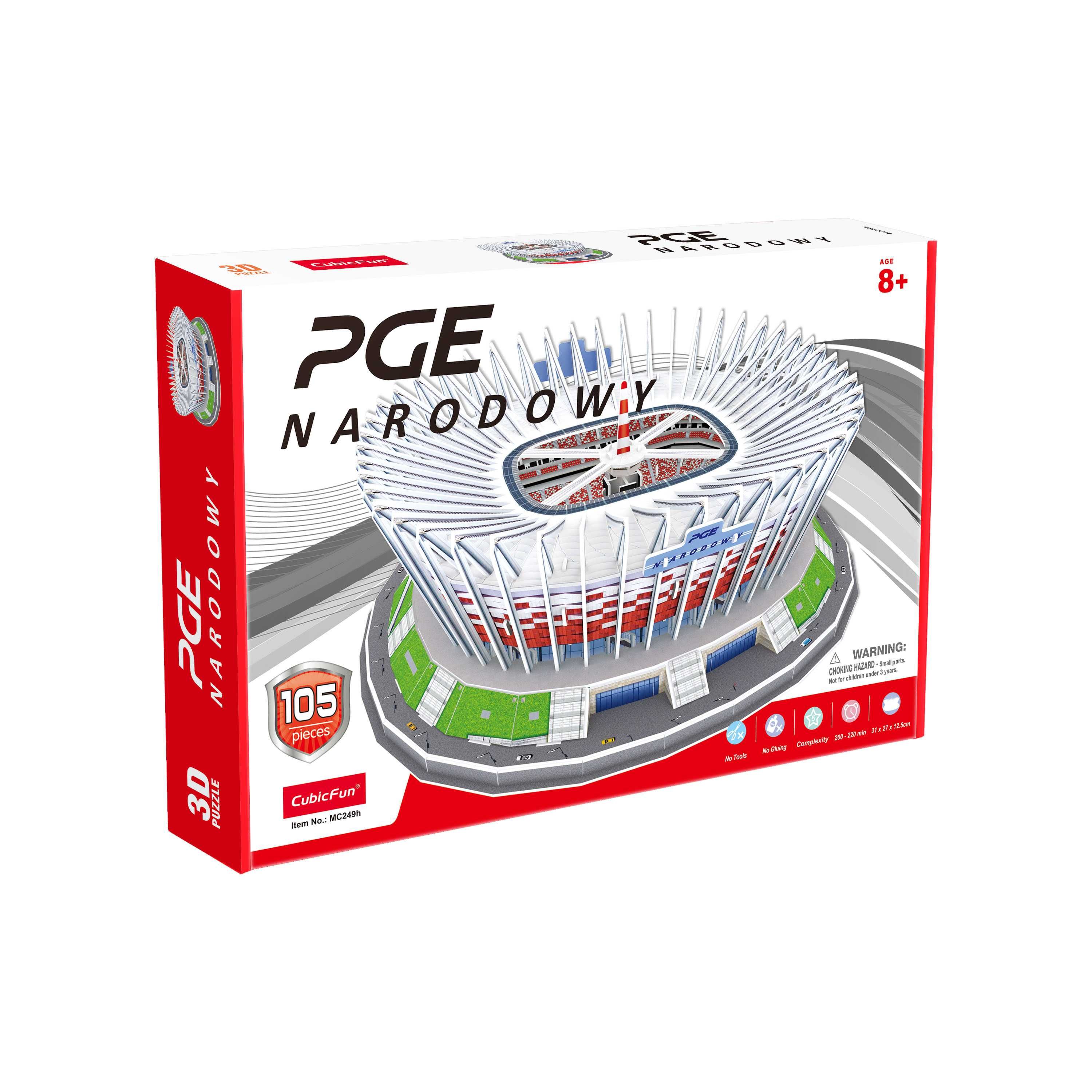 CUBIC FUN PUZZLE 3D przestrzenne Stadion PGE Narodowy 105 elementy