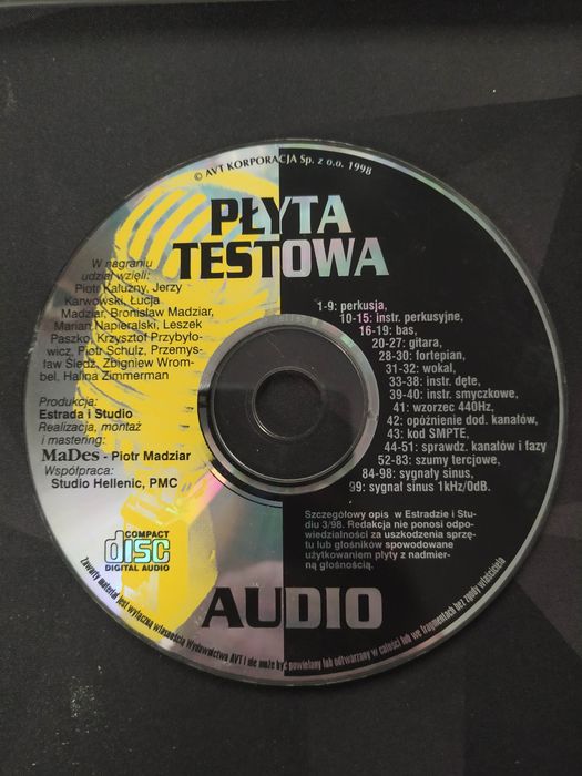 Płyta testowa AUDIO Estrada i studio