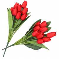 Bukiet Tulipan 9 Łodyg 44 Cm Czerwony