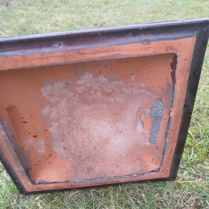 Daszek ceramiczny czarny połysk na słupek 38x38cm, czapa