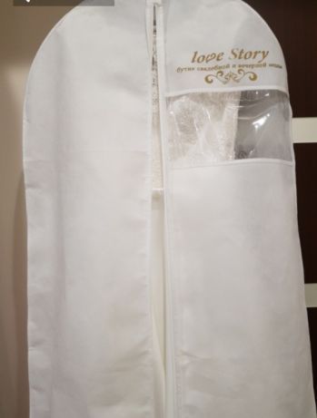 Атласное Свадебное платье из магазина "Love Story"