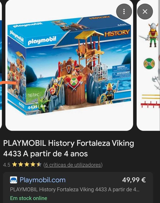 Brinquedo Playmobil Vikings NOVO