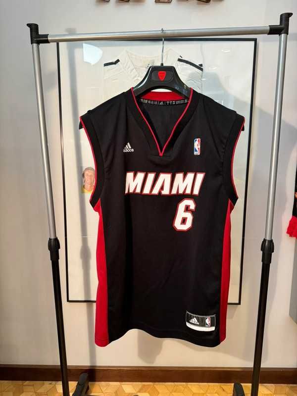 Koszulka Adidas NBA Vintage Miami Heat Lebron James #6 S
