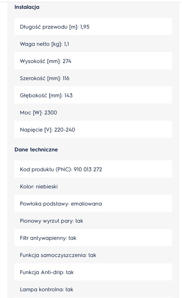 Żelazko Electrolux EDB1730