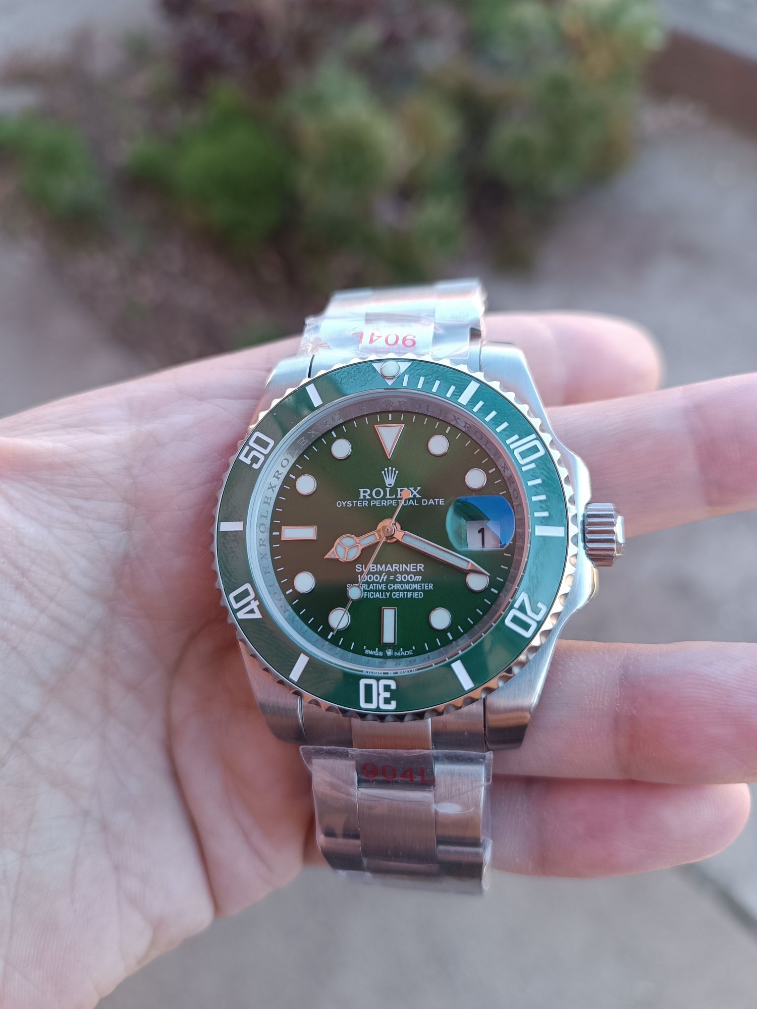 Relógio "Rolex" hulk
