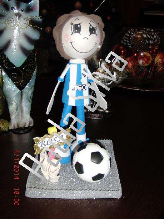 Boneco em E.V.A. Jogador de Futebol