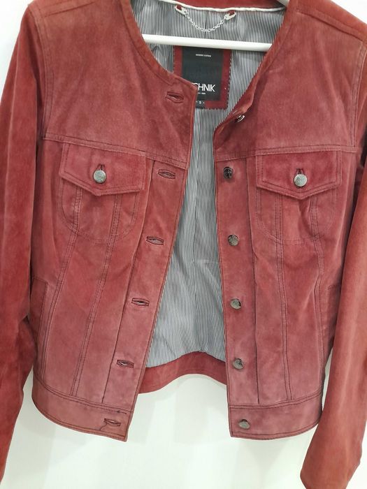 Ochnik kurtka z naturalnej skóry zamszowej rozmiar S,36