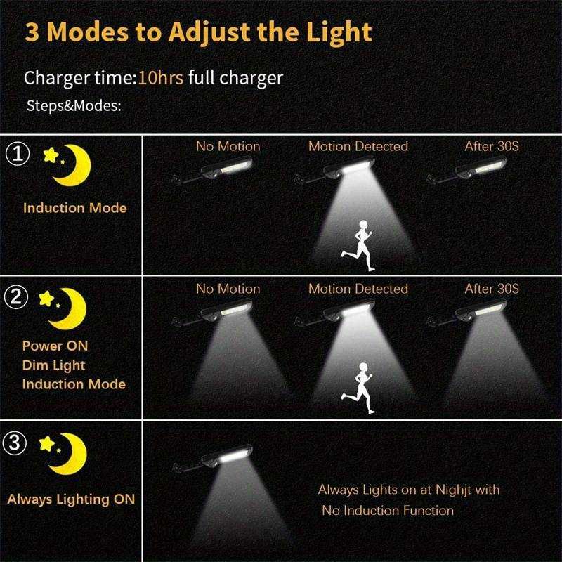 Lampa solarna , zewnętrzna , uliczna czujnik ruchu, zmierzchu, 3 szt
