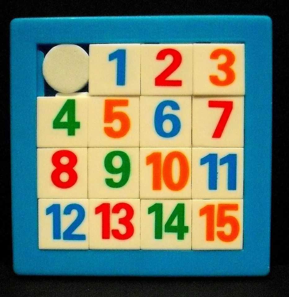 1 Vintage slide puzzle brain teaser plastic - MINT - ORIGINAL
