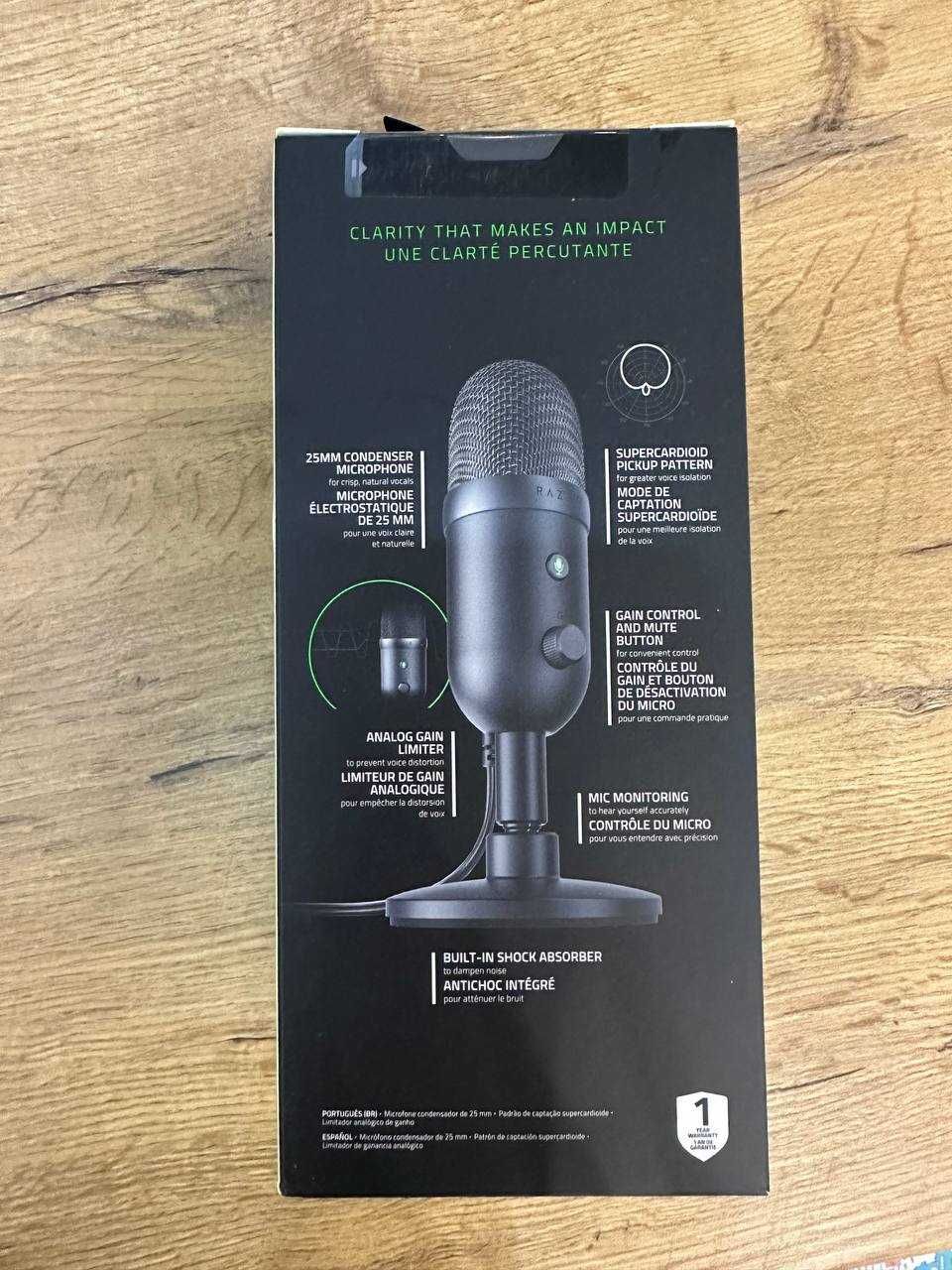 Микрофон для стриминга, подкастов Razer Seiren V2 X Новые!