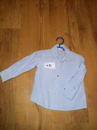 Błękitna koszula dla chlopca dlugi rekaw r.80