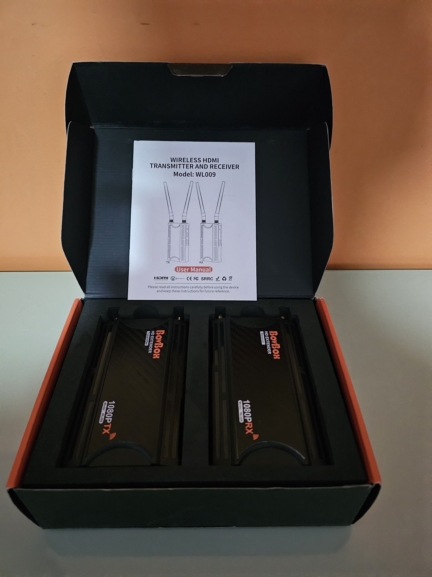 Transmissor e recetor HDMI sem fios,250m (820ft) Kit extensor HDMI sem