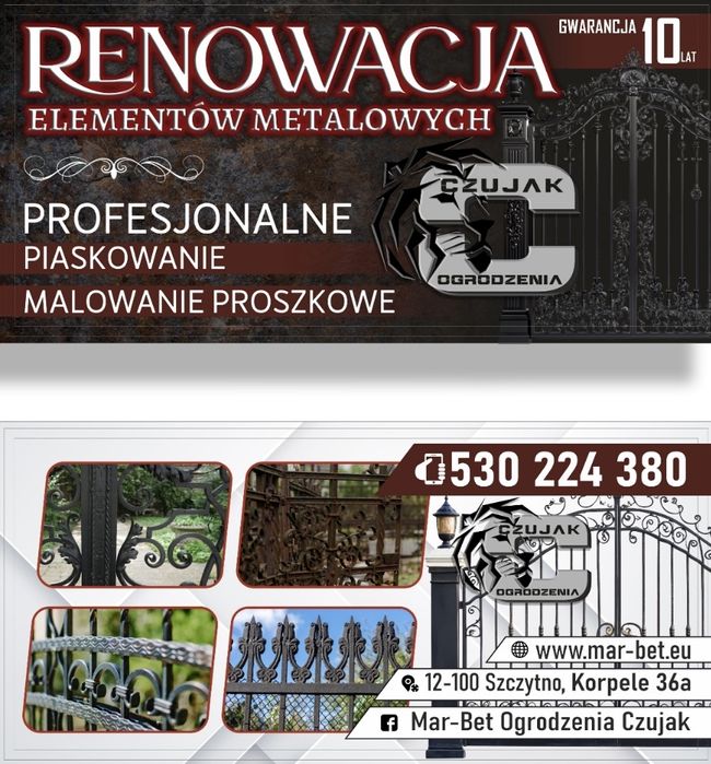 RENOWACJA Odnawianie Elementów Metalowych PiaskowanieProszek