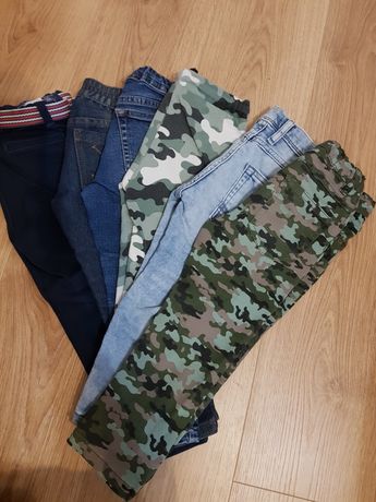 6 par spodni 98 w stanie idealnym jeansy dresy spodnie garniturowe