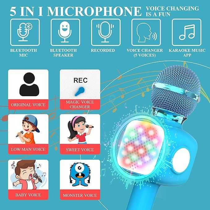 Wireless Bluetooth Karaoke Microphone