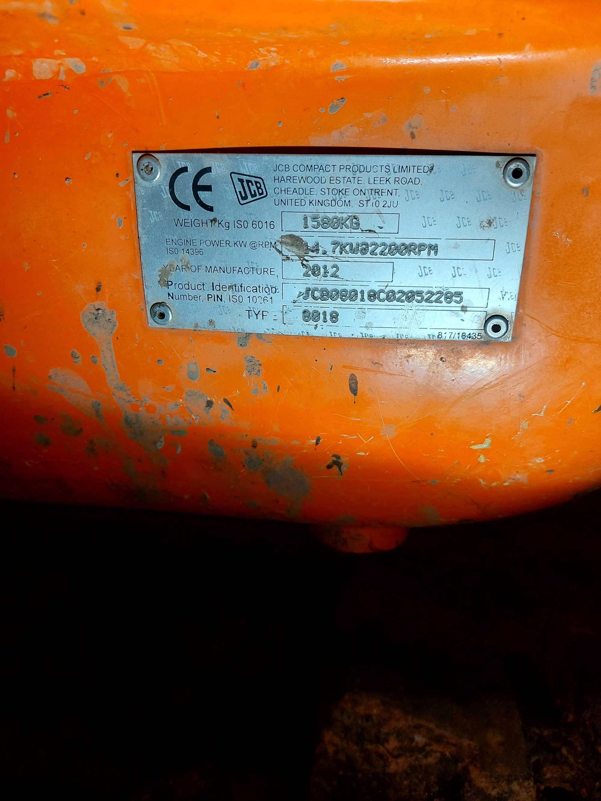 Minikoparka JCB 8018 3 łyżki