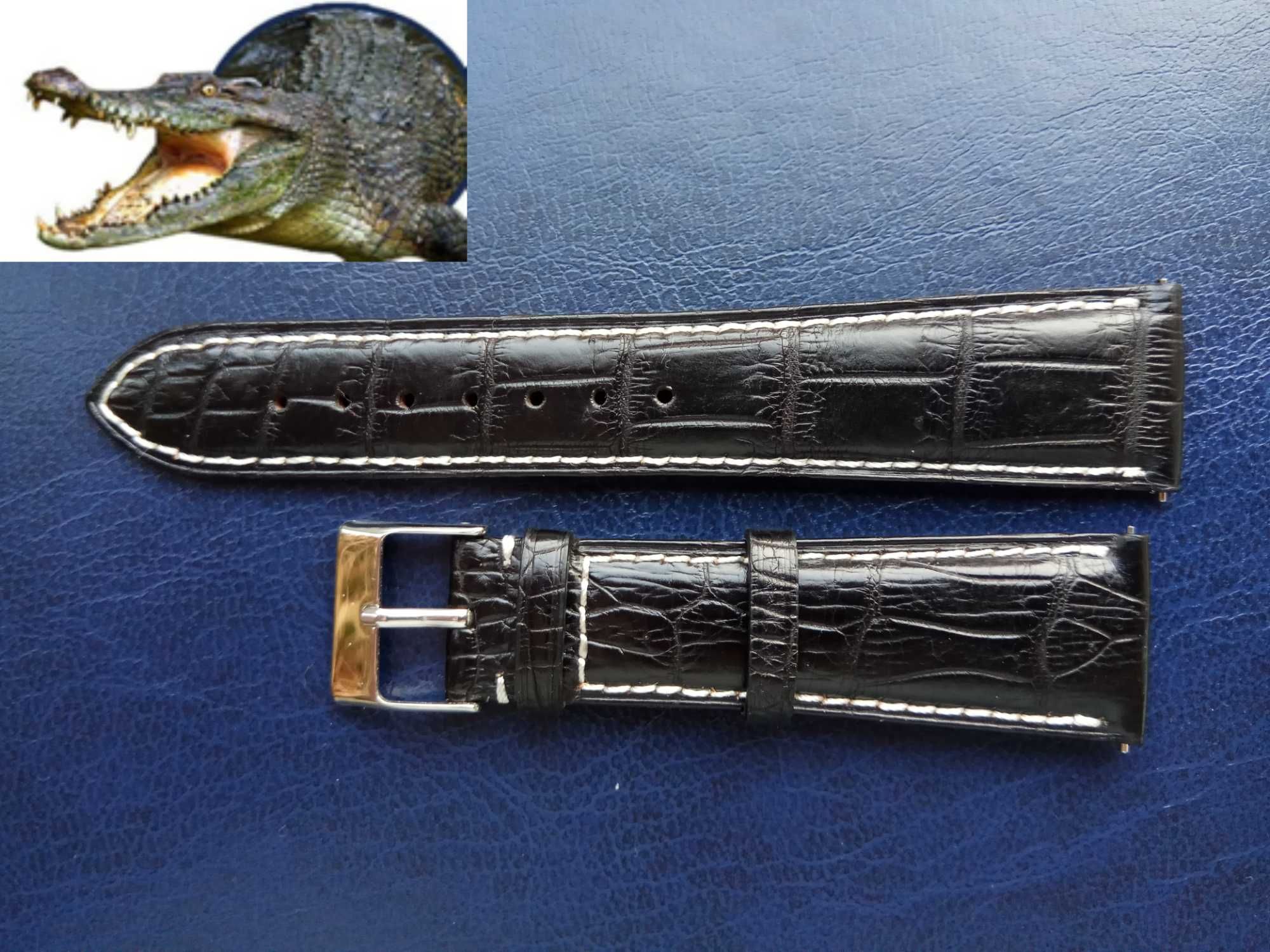 Ремешок для часов из натуральной кожи крокодила, крокодиловый ремешок