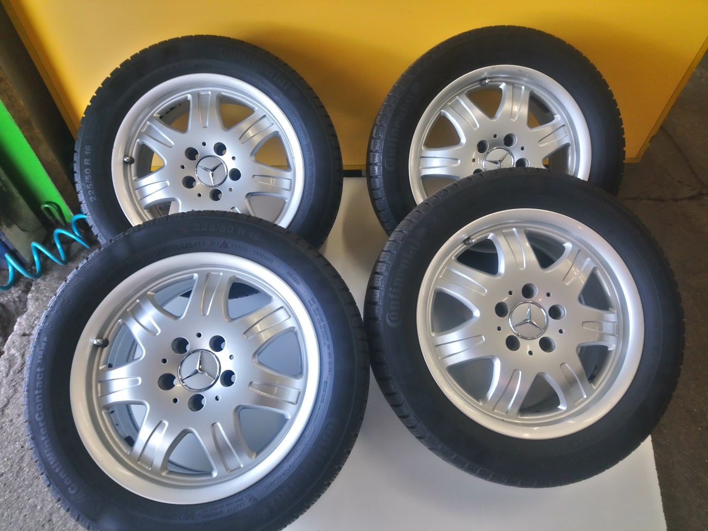 4 koła aluminiowe używane zimowe oryginalne Mercedes C 16'' 5x112