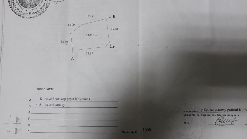 ТЕРМІНОВО!!! Продам земельну ділянку для власного БУДІВНИЦТВА