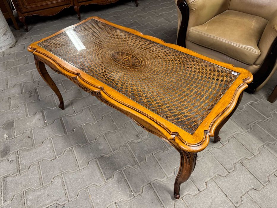 Ława drewniana Ludwik stolik ludwikowski dąb