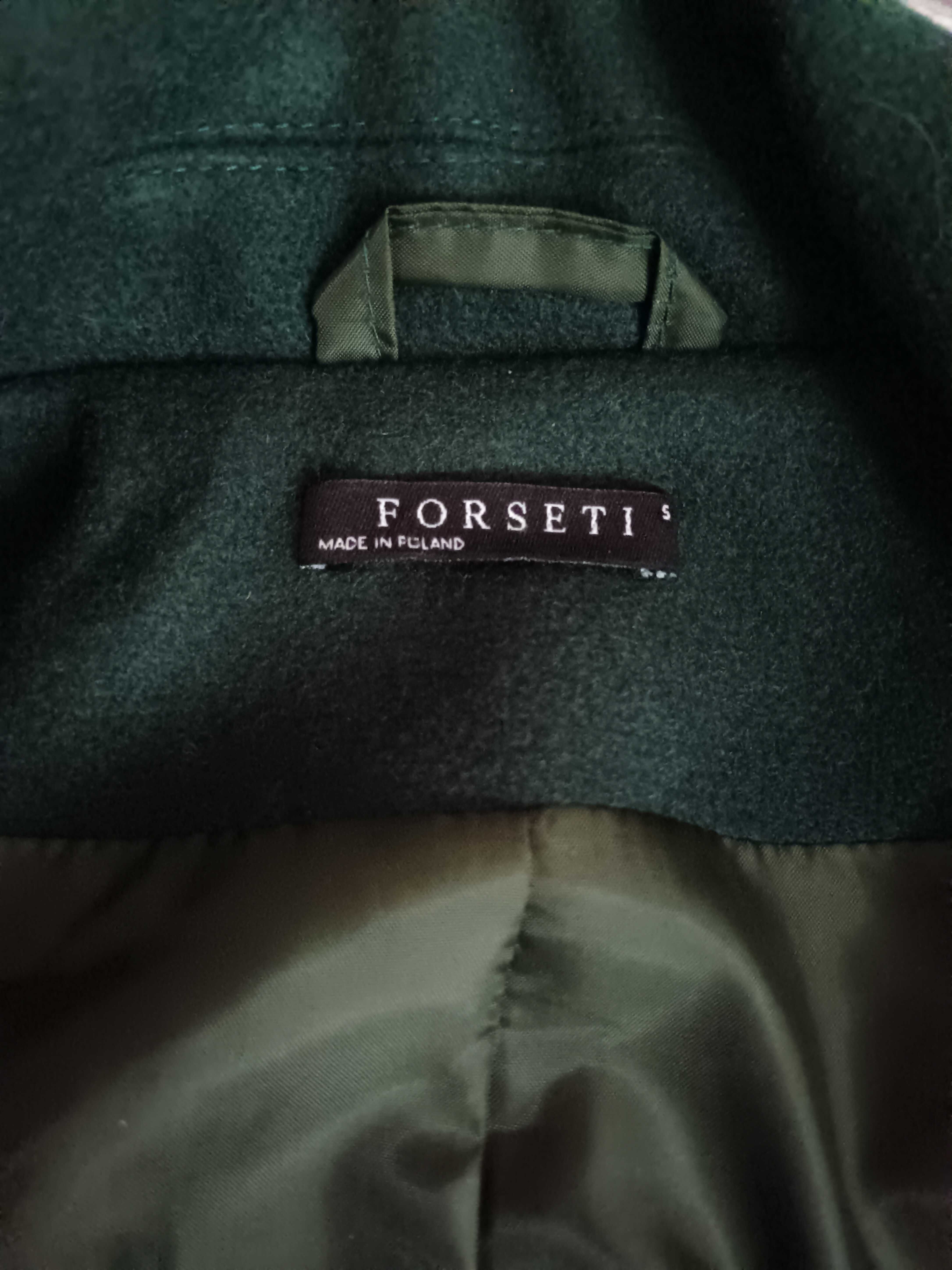 Płaszcz Forseti w kolorze butelkowej zieleni, rozmiar S
