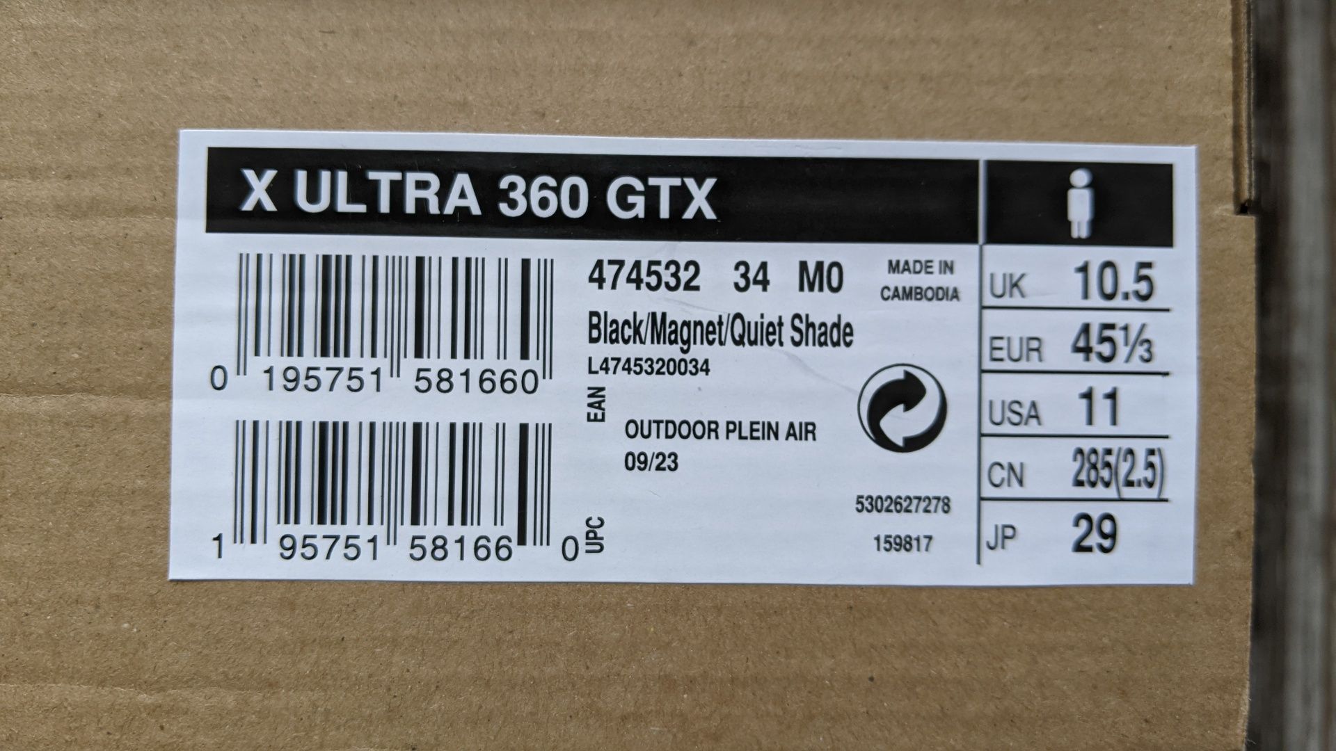 Взуття туристичне чоловіче Salomon X Ultra 360 GTX 45 1/3