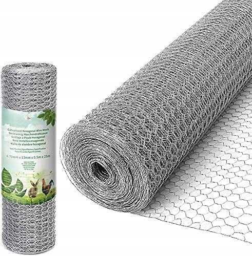 1864 Amagabeli siatka leśna ocynkowana ogrodowa 0,5m x25m otwory 13 mm