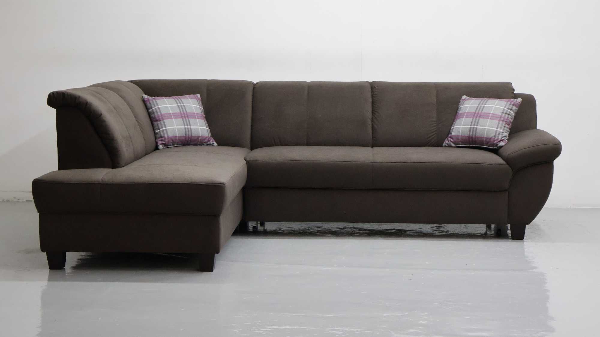 THA DESIGN NAROŻNIK funkcja spania kanapa rogówka DESIGN brązowa tkani