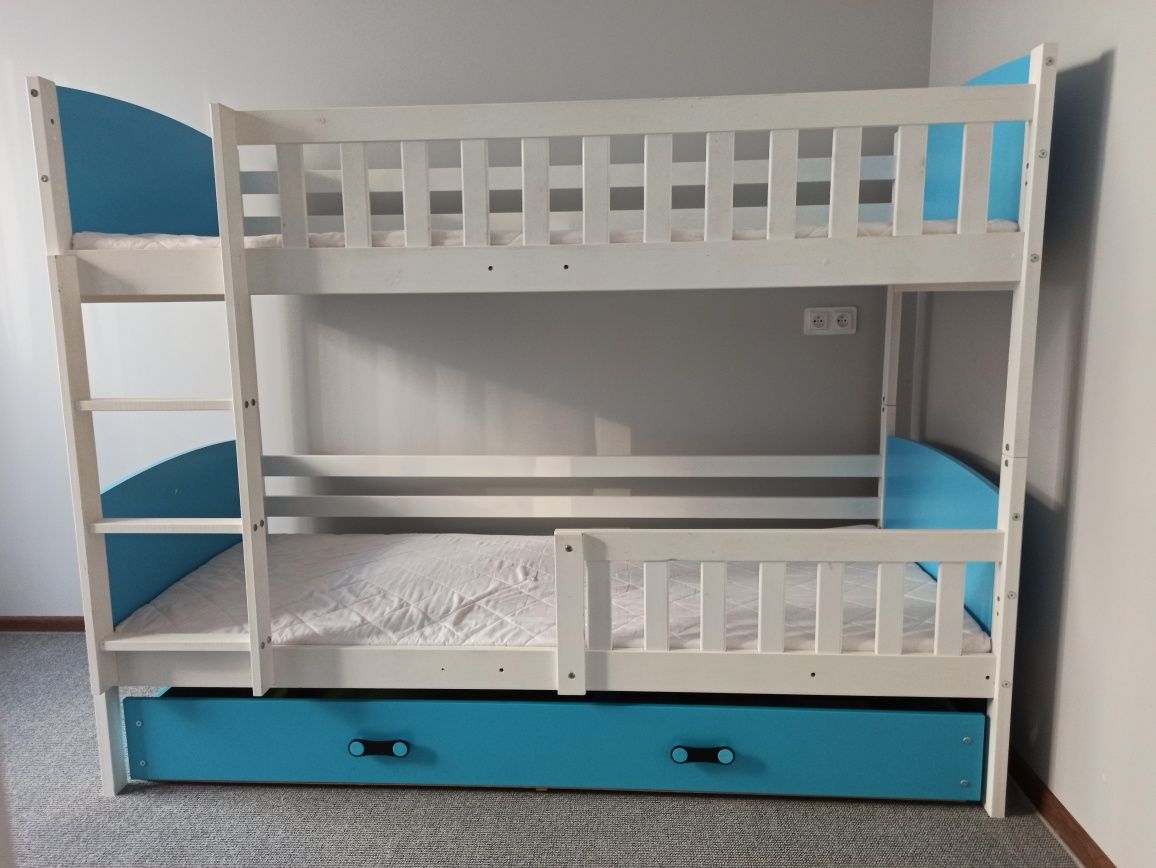 Łóżko piętrowe Interbeds 80x190 z szufladą