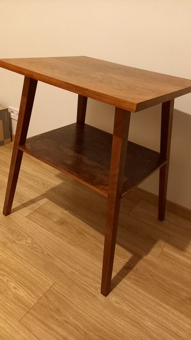 Stolik, konsola, lite drewno fornir, lata 60; oryg. bardzo dobry stan.