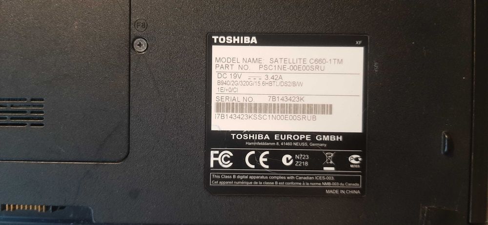 Ноутбук Toshiba Satellite C660-1tn