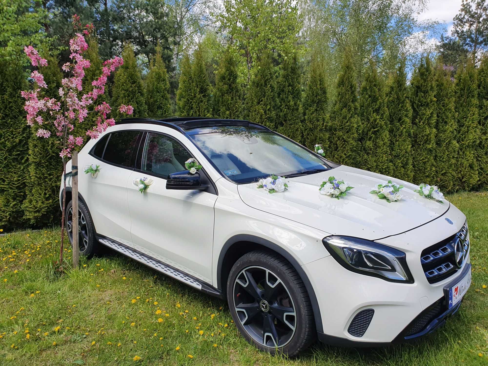 Auto* Samochód do Ślubu* biały Mercedes GLA SUV Białystok