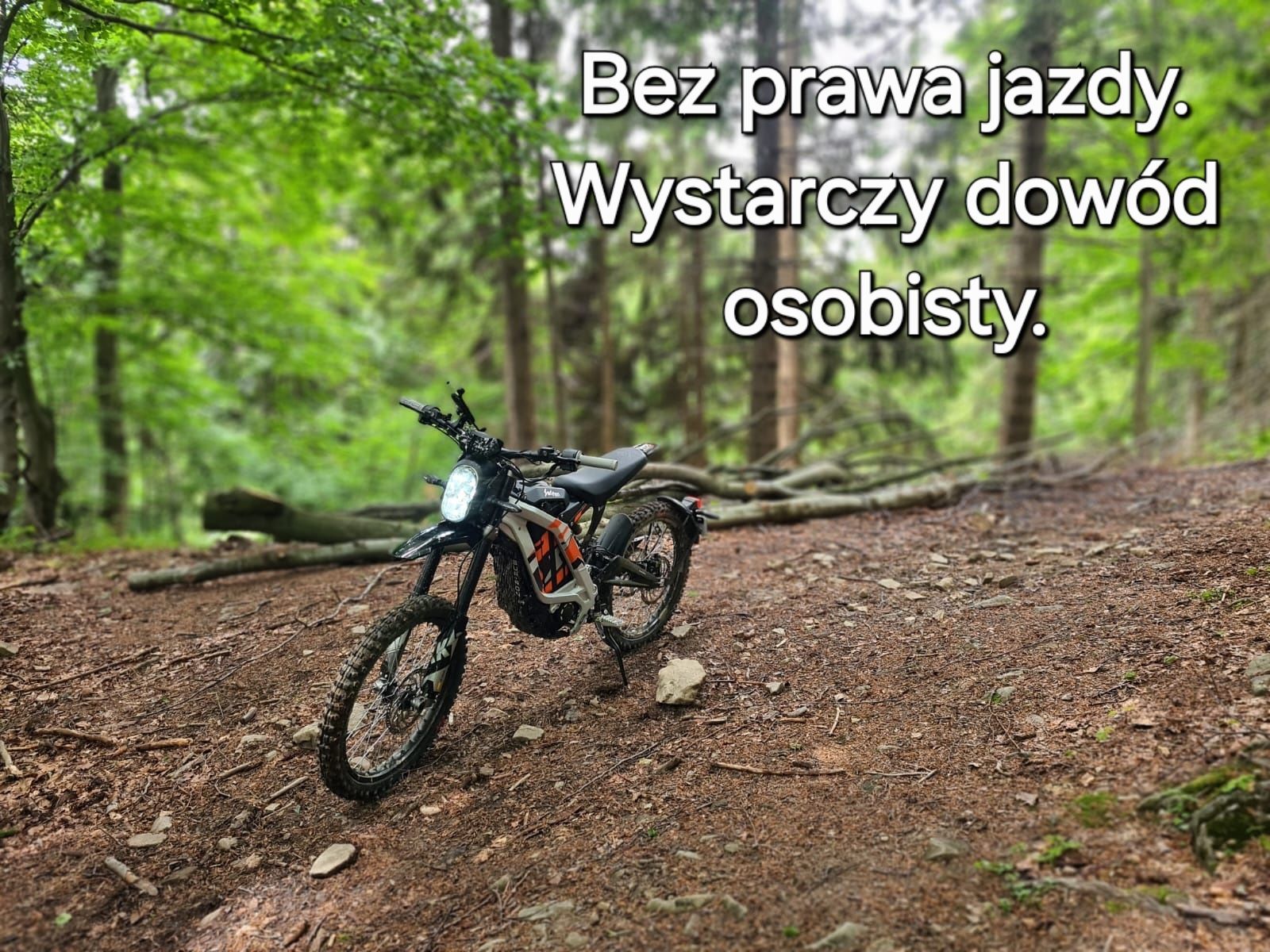 Wynajem surron motorower skuter elektryczny atrakcja Pieniny na dowód