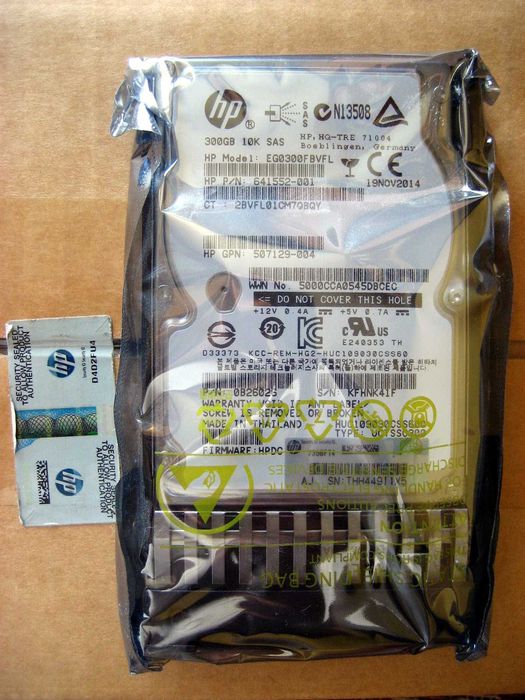 HDD SAS. HP 300G 2.5" 10K 6 Gbps. Nowy! Zapieczętowany!