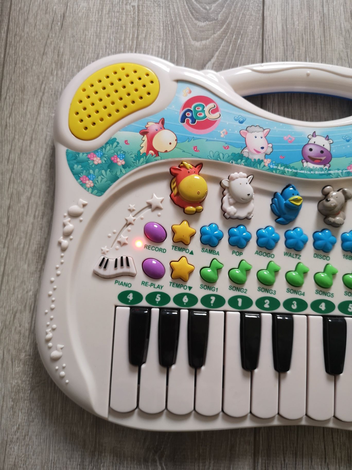 Pianinko keyboard Simba zabawka gra interaktywna zwierzaki Kidland