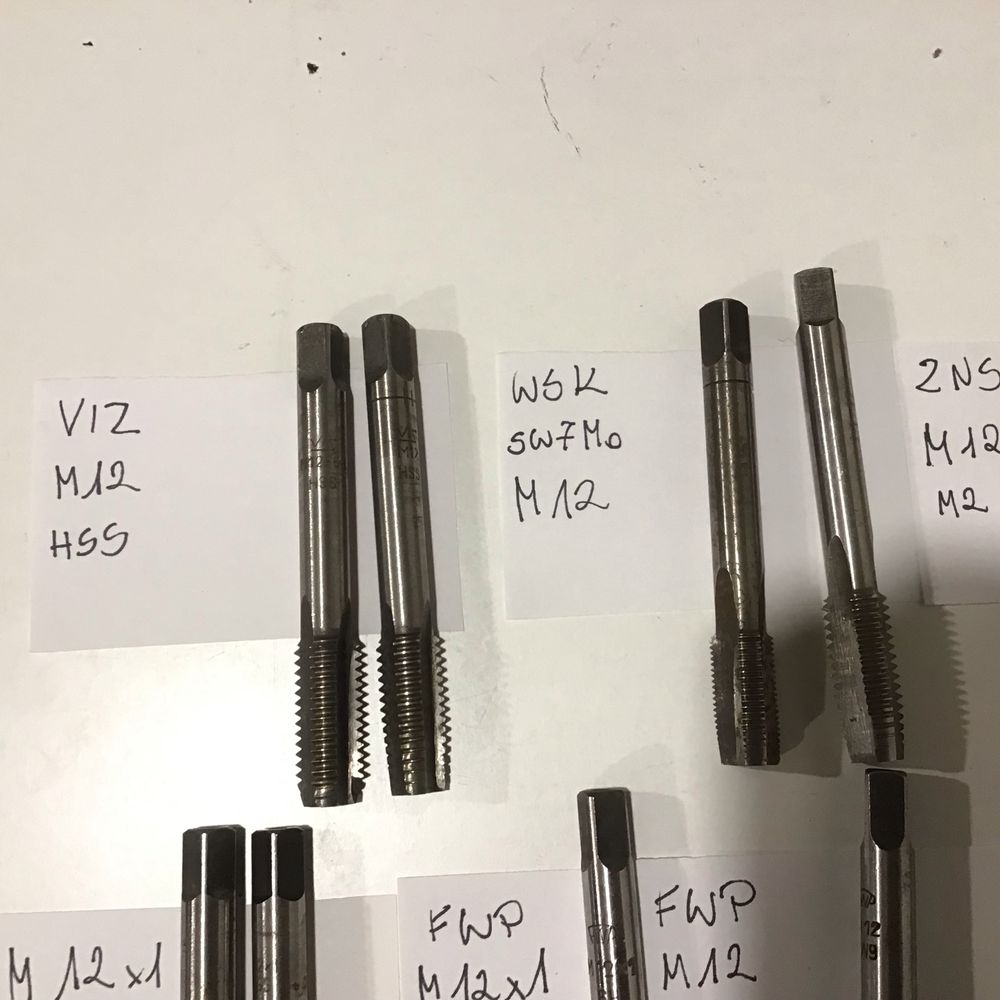 Gwintownik gwintowniki FWP Prl VIZ HSS M12 13 sztuk M10 2 sztuki