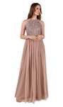 Vestido comprido de lantejoulas