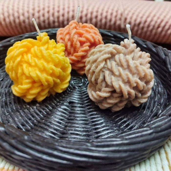 Набор свечей "пряжа" из соевого воска