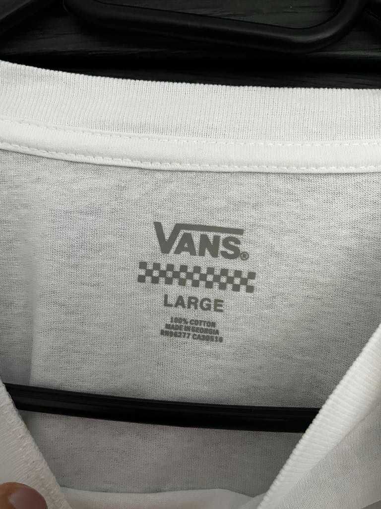 nowa koszulka Vans L biala