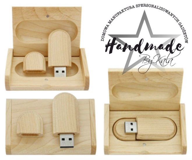 *Drewniany pendrive z grawerem GRATIS! Ślub/Wesele/Komunia/Chrzest*